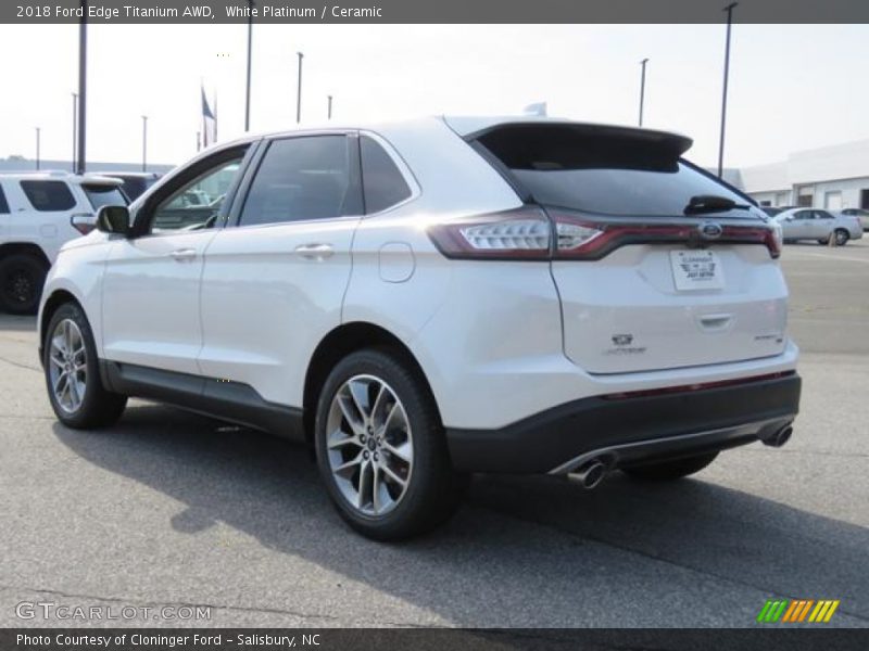 White Platinum / Ceramic 2018 Ford Edge Titanium AWD