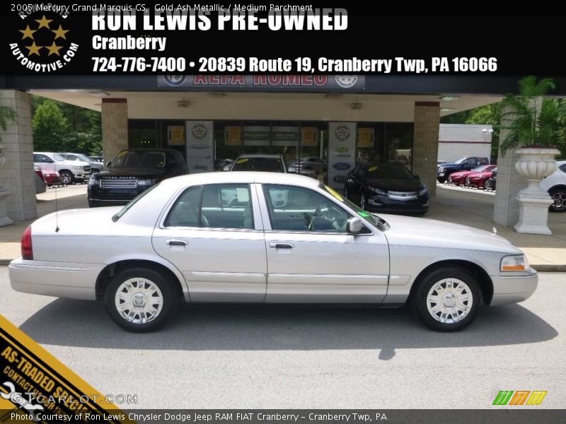 Gold Ash Metallic / Medium Parchment 2005 Mercury Grand Marquis GS