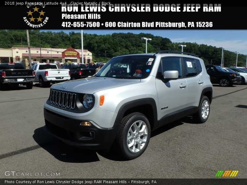 Glacier Metallic / Black 2018 Jeep Renegade Latitude 4x4