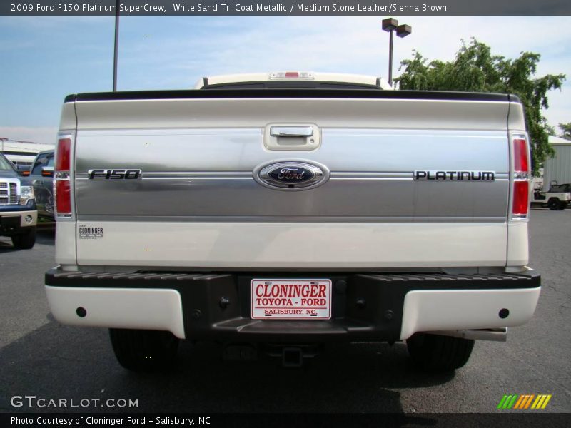 White Sand Tri Coat Metallic / Medium Stone Leather/Sienna Brown 2009 Ford F150 Platinum SuperCrew