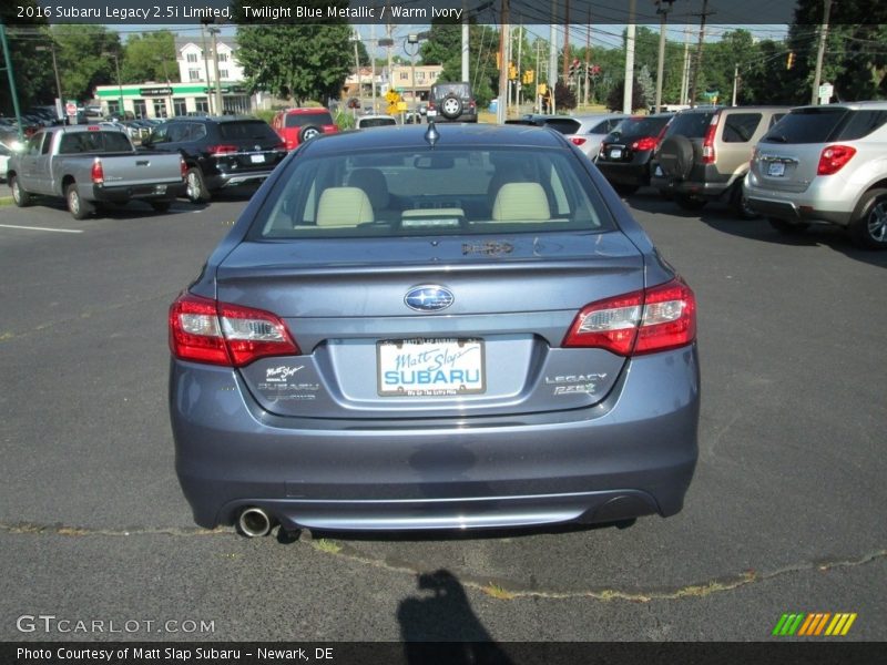 Twilight Blue Metallic / Warm Ivory 2016 Subaru Legacy 2.5i Limited