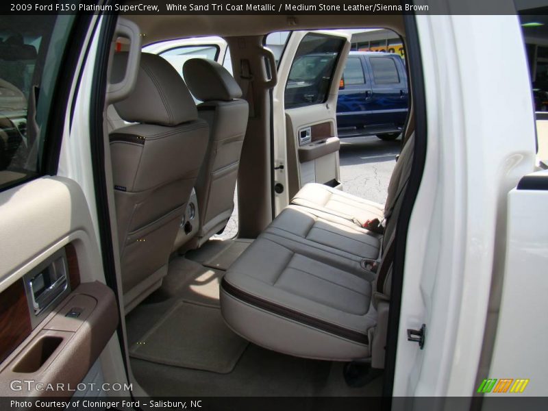 White Sand Tri Coat Metallic / Medium Stone Leather/Sienna Brown 2009 Ford F150 Platinum SuperCrew