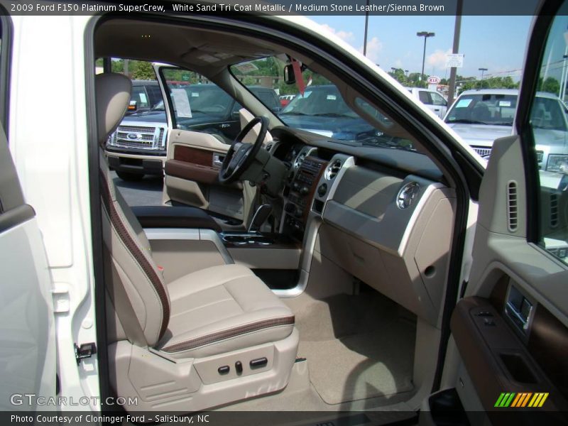 White Sand Tri Coat Metallic / Medium Stone Leather/Sienna Brown 2009 Ford F150 Platinum SuperCrew