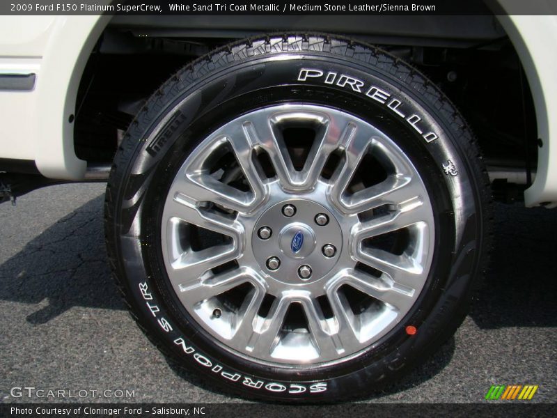 White Sand Tri Coat Metallic / Medium Stone Leather/Sienna Brown 2009 Ford F150 Platinum SuperCrew
