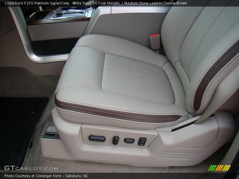 White Sand Tri Coat Metallic / Medium Stone Leather/Sienna Brown 2009 Ford F150 Platinum SuperCrew