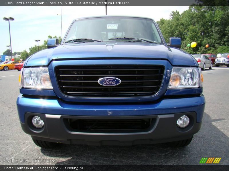 Vista Blue Metallic / Medium Dark Flint 2009 Ford Ranger Sport SuperCab
