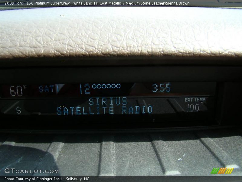 White Sand Tri Coat Metallic / Medium Stone Leather/Sienna Brown 2009 Ford F150 Platinum SuperCrew