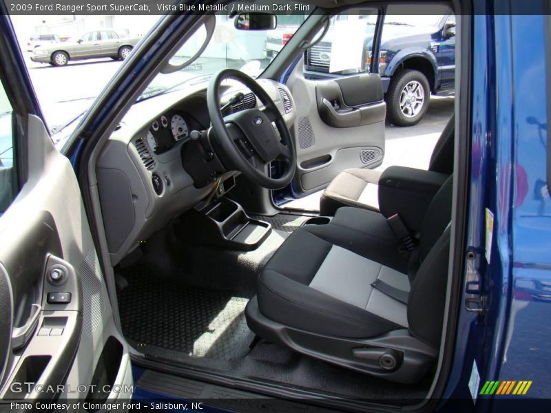 Vista Blue Metallic / Medium Dark Flint 2009 Ford Ranger Sport SuperCab