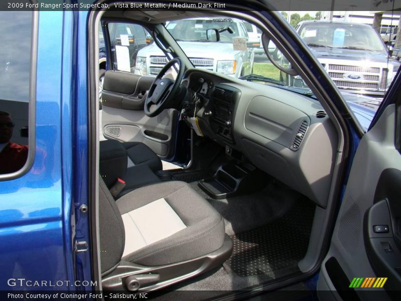 Vista Blue Metallic / Medium Dark Flint 2009 Ford Ranger Sport SuperCab