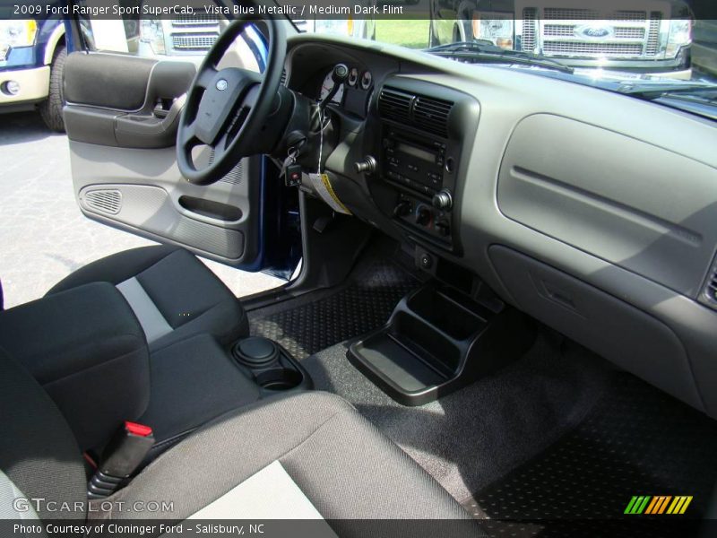 Vista Blue Metallic / Medium Dark Flint 2009 Ford Ranger Sport SuperCab