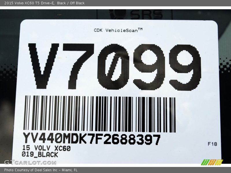 Black / Off Black 2015 Volvo XC60 T5 Drive-E