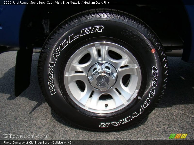 Vista Blue Metallic / Medium Dark Flint 2009 Ford Ranger Sport SuperCab