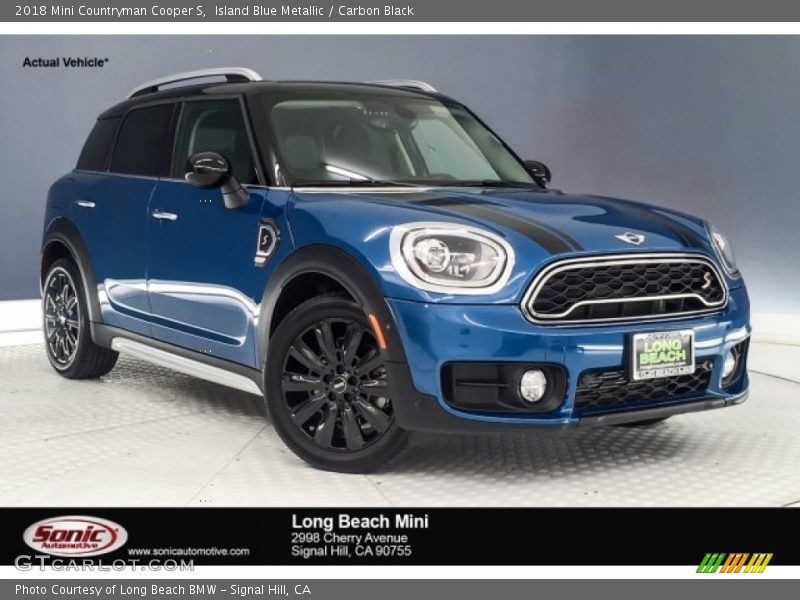 Island Blue Metallic / Carbon Black 2018 Mini Countryman Cooper S