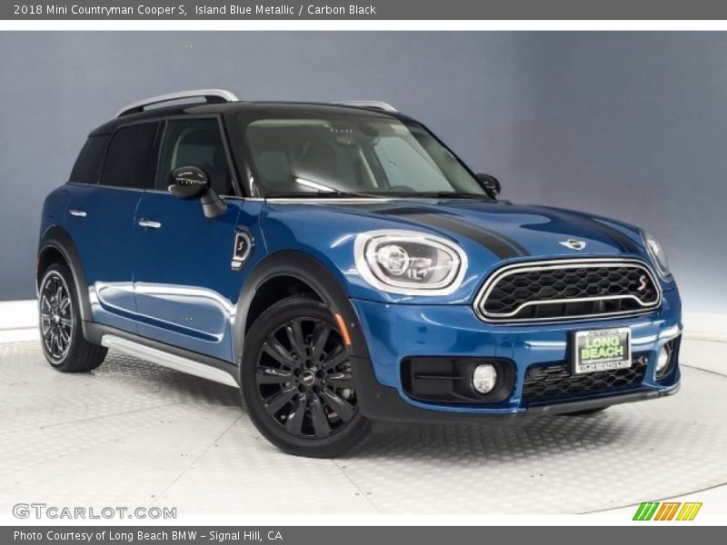 Island Blue Metallic / Carbon Black 2018 Mini Countryman Cooper S