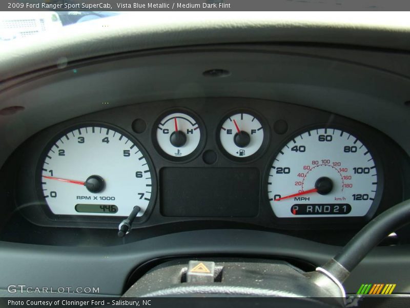 Vista Blue Metallic / Medium Dark Flint 2009 Ford Ranger Sport SuperCab
