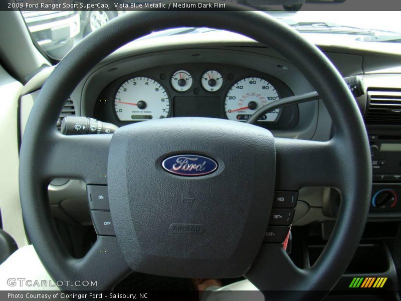 Vista Blue Metallic / Medium Dark Flint 2009 Ford Ranger Sport SuperCab