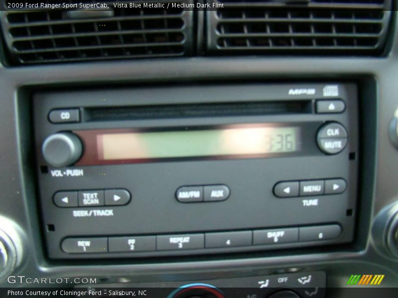 Vista Blue Metallic / Medium Dark Flint 2009 Ford Ranger Sport SuperCab