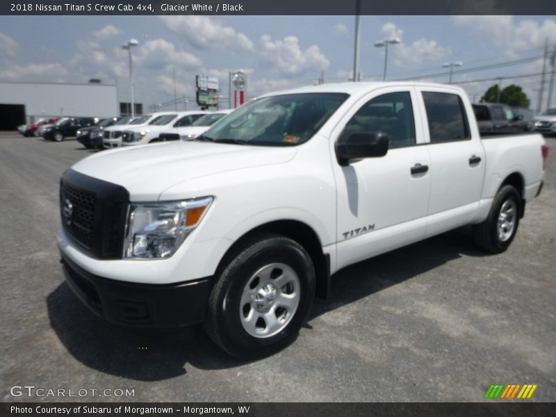 Glacier White / Black 2018 Nissan Titan S Crew Cab 4x4