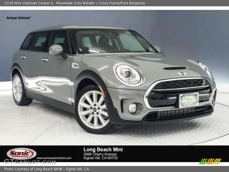 Moonwalk Grey Metallic / Cross Punch/Pure Burgundy 2018 Mini Clubman Cooper S