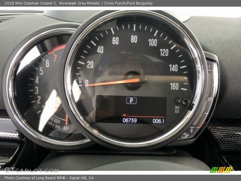 Moonwalk Grey Metallic / Cross Punch/Pure Burgundy 2018 Mini Clubman Cooper S