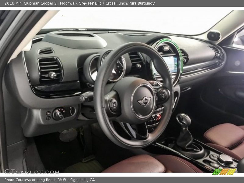 Moonwalk Grey Metallic / Cross Punch/Pure Burgundy 2018 Mini Clubman Cooper S