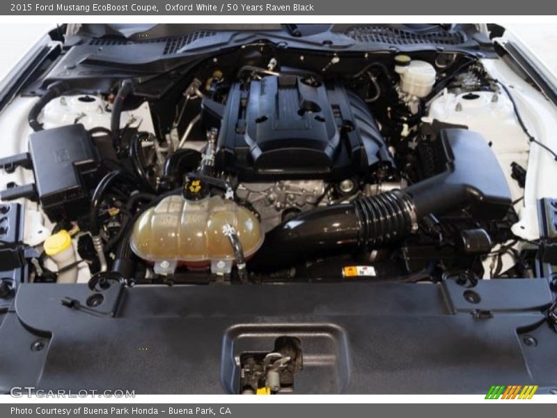 Oxford White / 50 Years Raven Black 2015 Ford Mustang EcoBoost Coupe