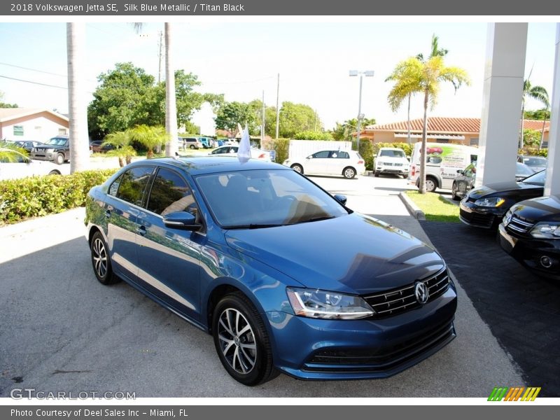 Silk Blue Metallic / Titan Black 2018 Volkswagen Jetta SE