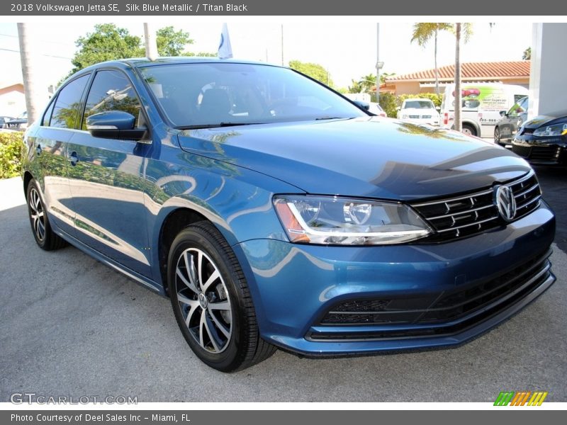 Silk Blue Metallic / Titan Black 2018 Volkswagen Jetta SE