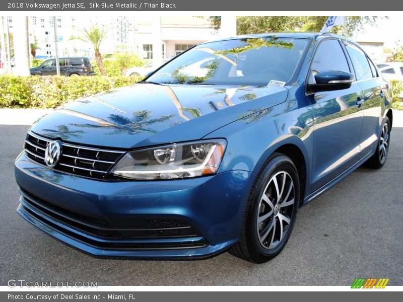 Silk Blue Metallic / Titan Black 2018 Volkswagen Jetta SE