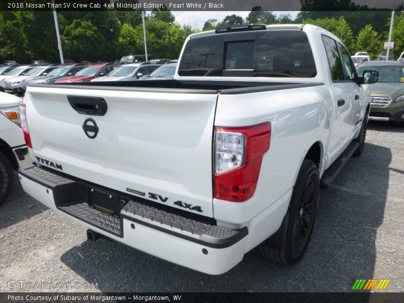 Pearl White / Black 2018 Nissan Titan SV Crew Cab 4x4 Midnight Edition