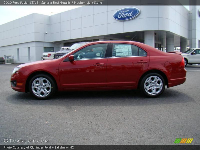 Sangria Red Metallic / Medium Light Stone 2010 Ford Fusion SE V6