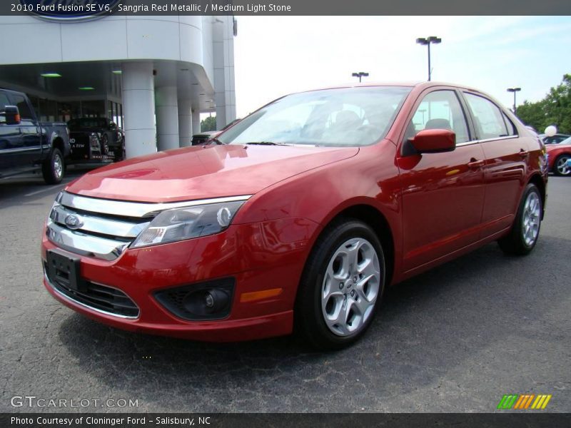 Sangria Red Metallic / Medium Light Stone 2010 Ford Fusion SE V6