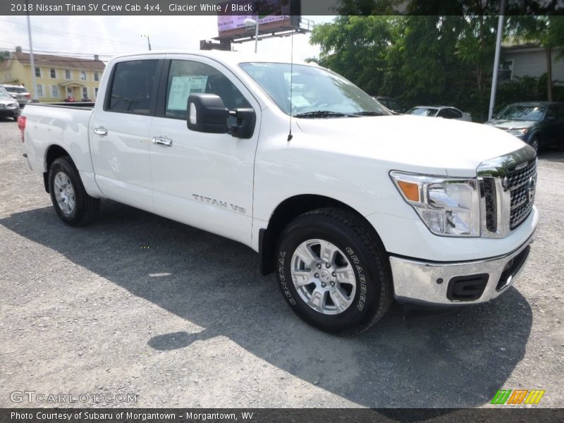 Glacier White / Black 2018 Nissan Titan SV Crew Cab 4x4