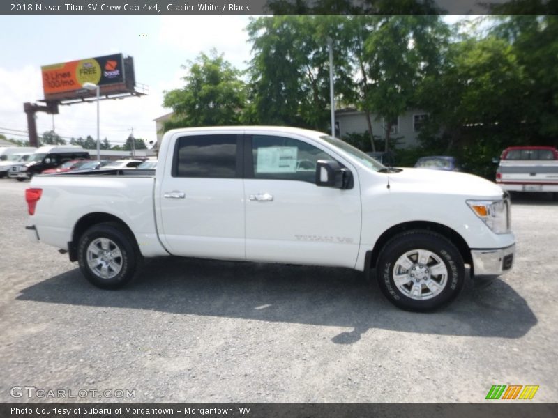 Glacier White / Black 2018 Nissan Titan SV Crew Cab 4x4