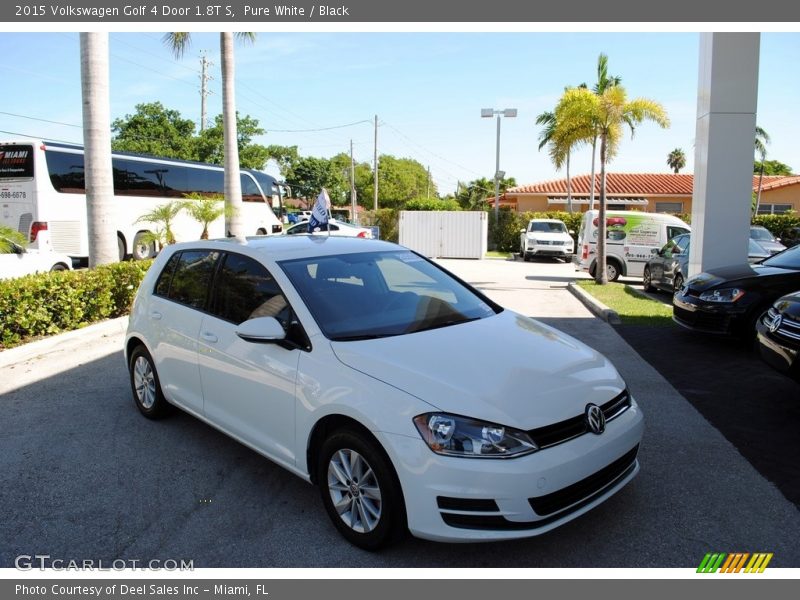 Pure White / Black 2015 Volkswagen Golf 4 Door 1.8T S