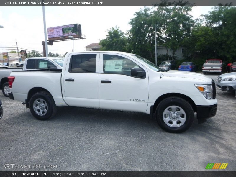Glacier White / Black 2018 Nissan Titan S Crew Cab 4x4