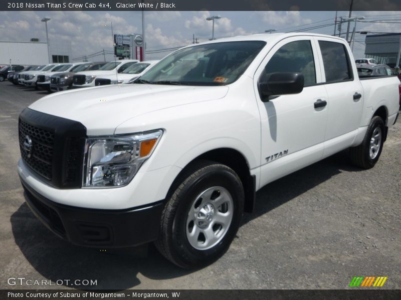 Glacier White / Black 2018 Nissan Titan S Crew Cab 4x4