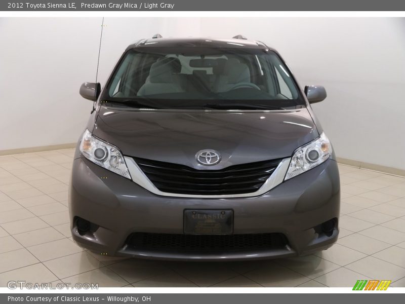 Predawn Gray Mica / Light Gray 2012 Toyota Sienna LE