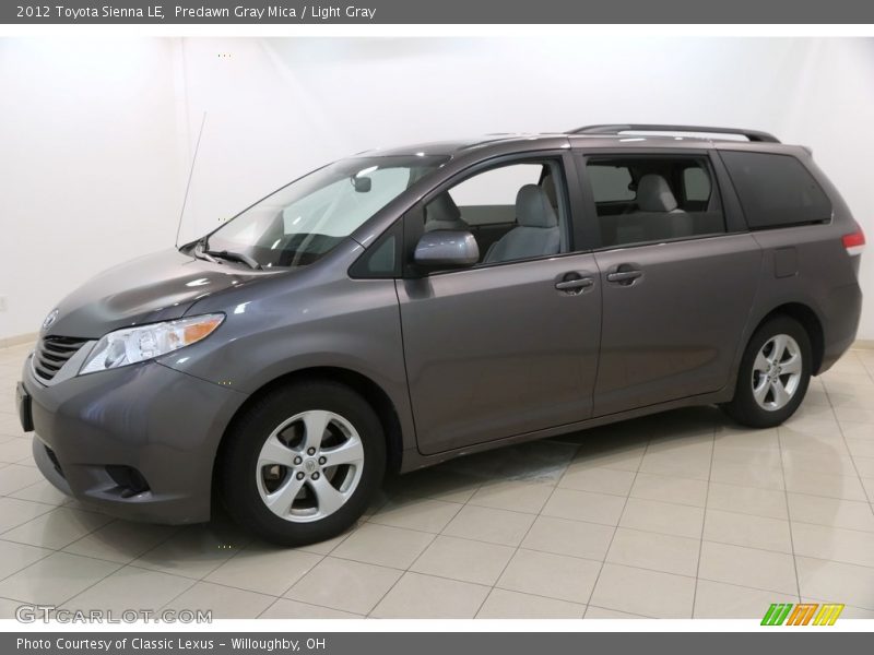 Predawn Gray Mica / Light Gray 2012 Toyota Sienna LE