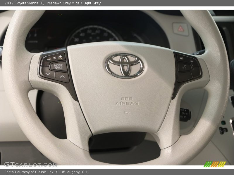 Predawn Gray Mica / Light Gray 2012 Toyota Sienna LE