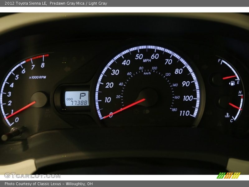 Predawn Gray Mica / Light Gray 2012 Toyota Sienna LE