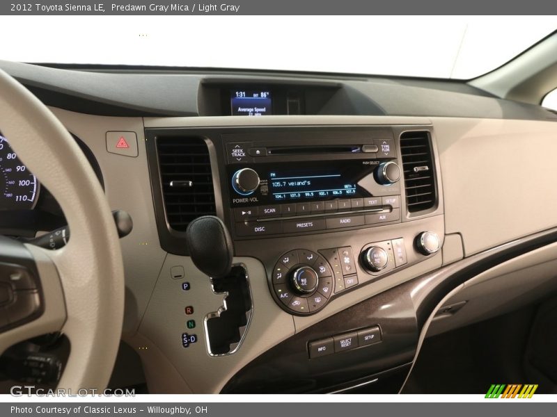 Predawn Gray Mica / Light Gray 2012 Toyota Sienna LE