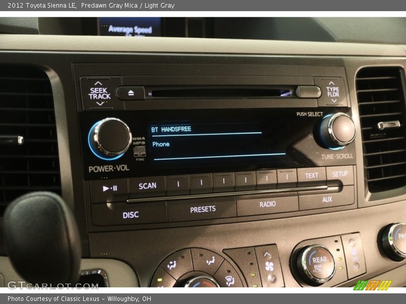 Predawn Gray Mica / Light Gray 2012 Toyota Sienna LE
