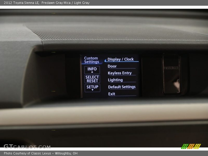 Predawn Gray Mica / Light Gray 2012 Toyota Sienna LE