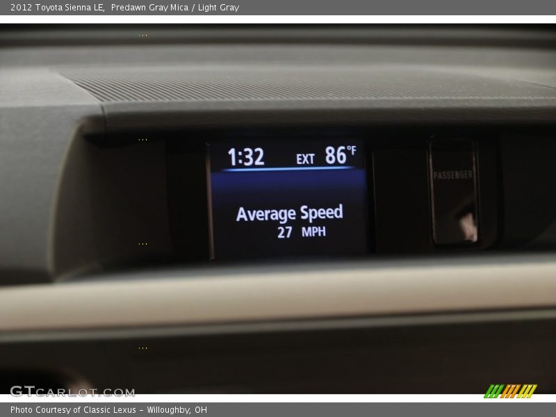 Predawn Gray Mica / Light Gray 2012 Toyota Sienna LE