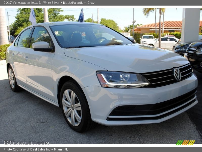 White Silver / Black/Palladium Gray 2017 Volkswagen Jetta S