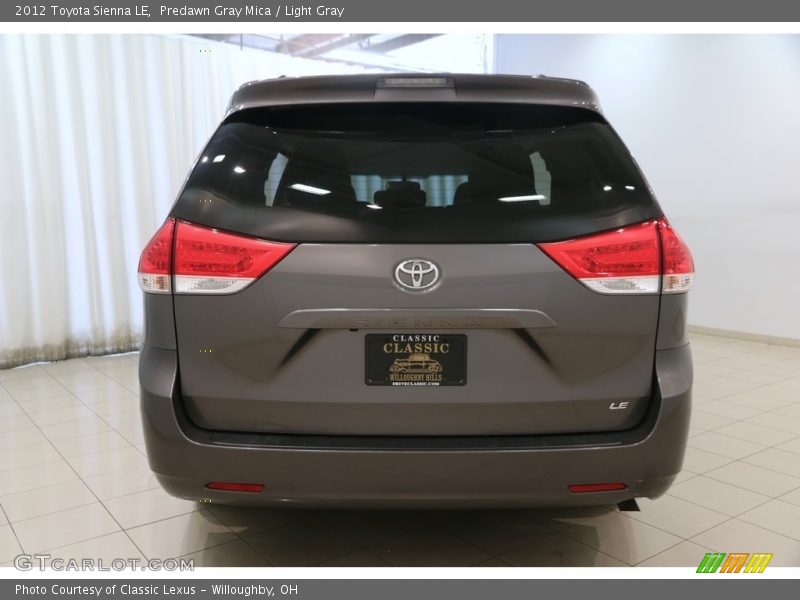 Predawn Gray Mica / Light Gray 2012 Toyota Sienna LE