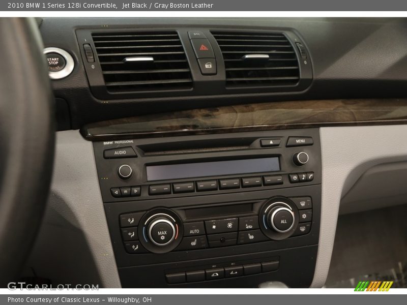 Jet Black / Gray Boston Leather 2010 BMW 1 Series 128i Convertible