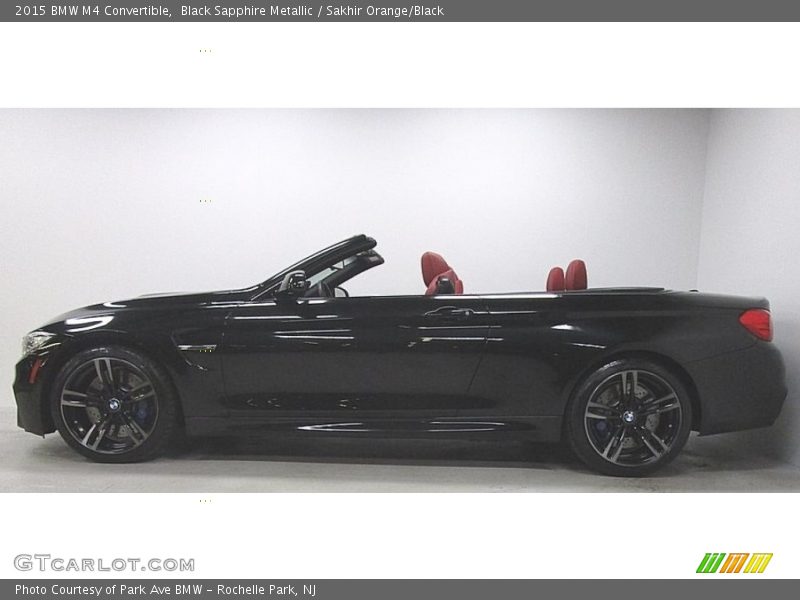 Black Sapphire Metallic / Sakhir Orange/Black 2015 BMW M4 Convertible