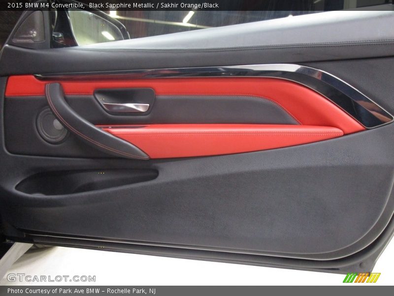 Black Sapphire Metallic / Sakhir Orange/Black 2015 BMW M4 Convertible